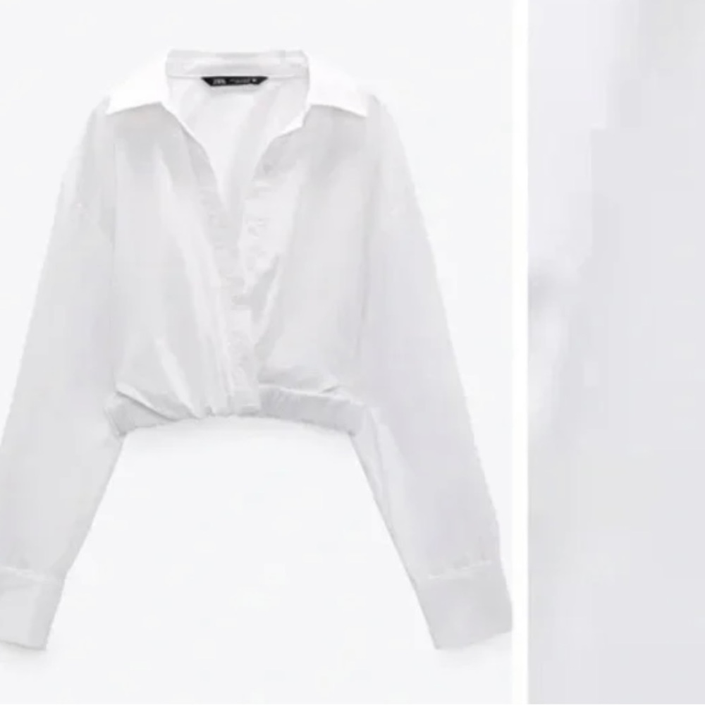 Zara White Crop Top